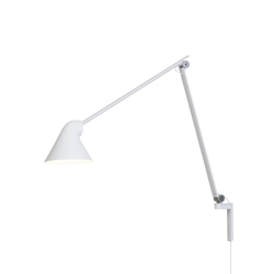 NJP wandlamp met lange arm, wit
