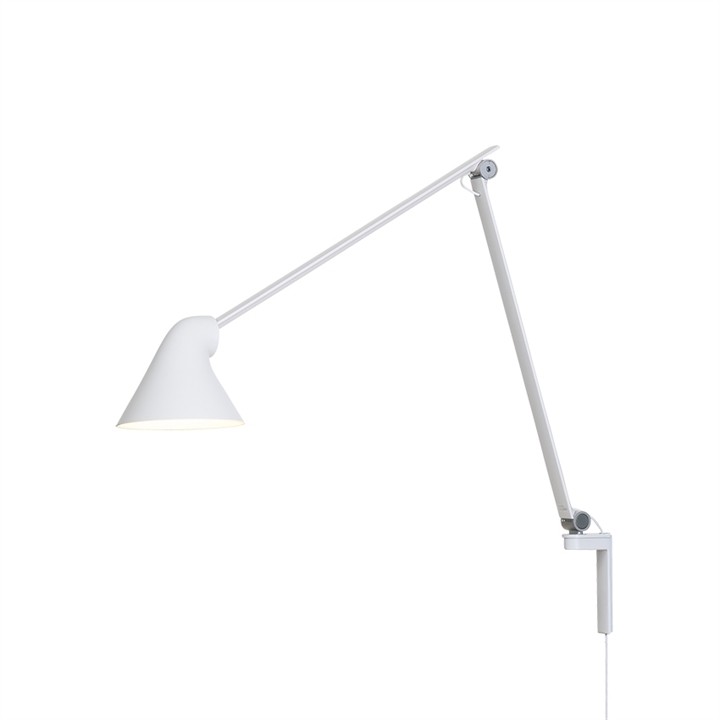 NJP wandlamp met lange arm, wit