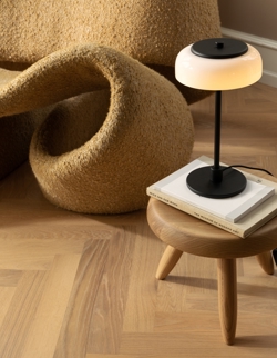 Blossi tafellamp small, zwart/opal