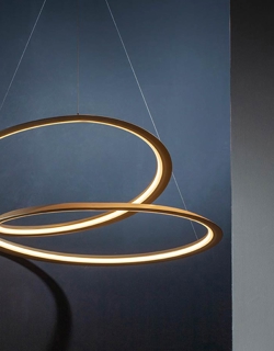 Kepler up hanglamp, goudkleurig