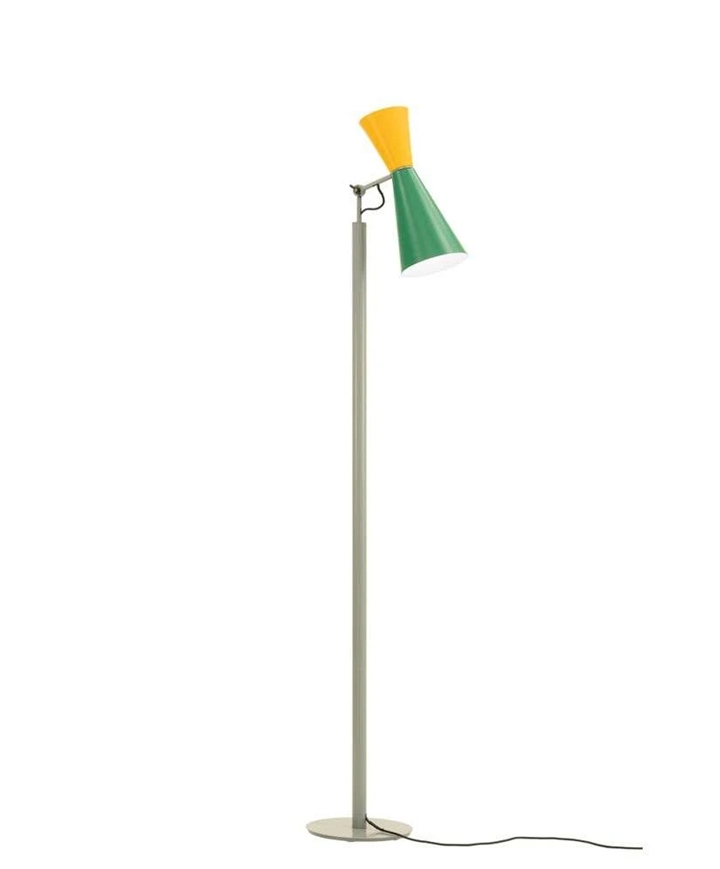 Parliament vloerlamp, groen/geel