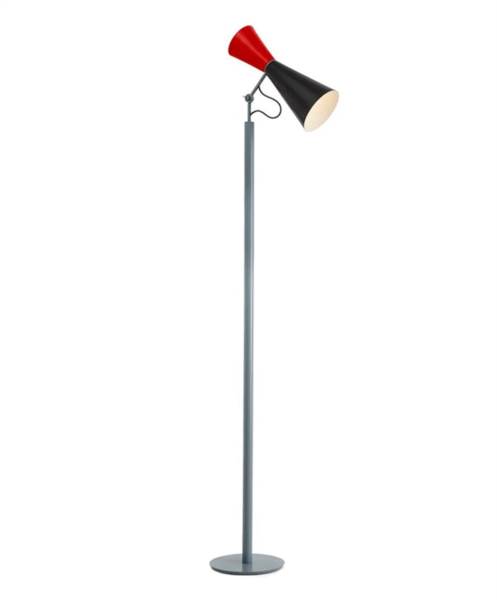 Parliament vloerlamp, zwart/rood