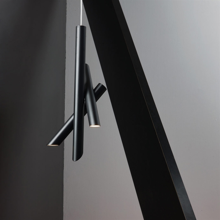 Tubes 3 hanglamp, zwart