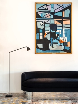 UNTITLED Reading Cone vloerlamp, zwart/zwart