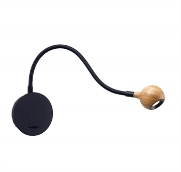 Nº8 wandlamp, eiken