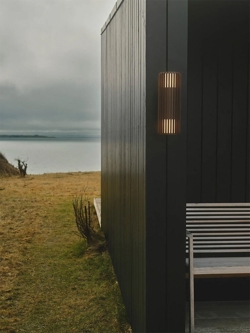 Aludra buiten dubbele wandlamp, seaside metallic bruin