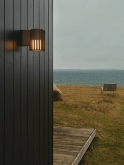 Aludra buiten wandlamp, seaside metallic bruin