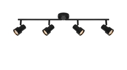 Boston 4-Rail plafondlamp, zwart