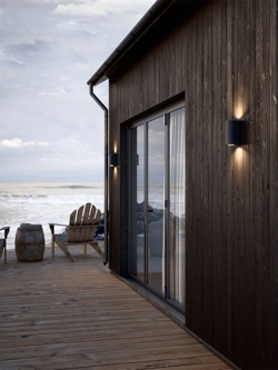 Canto Maxi 2 buiten wandlamp, seaside zwart