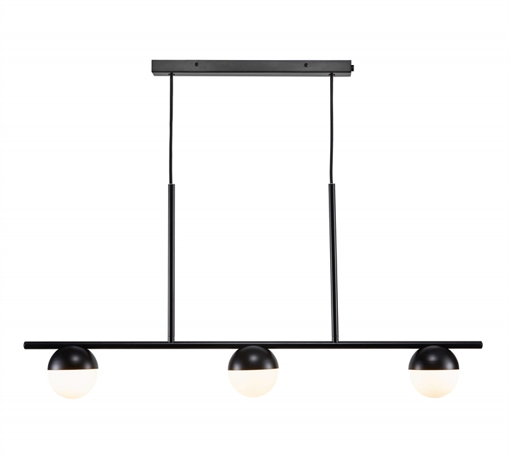 Contina 3-Spot hanglamp, zwart