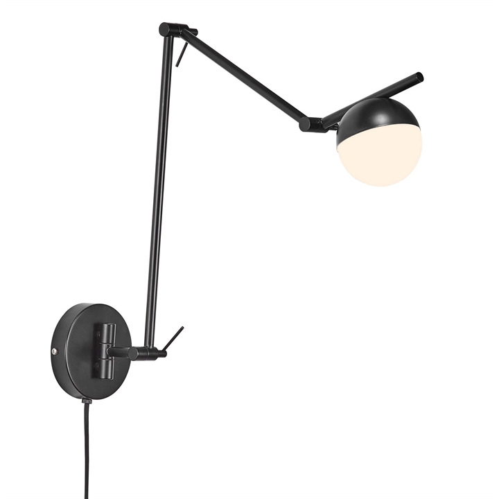 Contina wandlamp, zwart