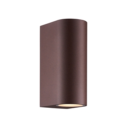 Dion double buiten wandlamp, roest