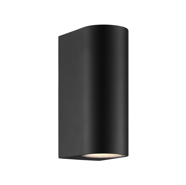 Dion double buiten wandlamp, zwart