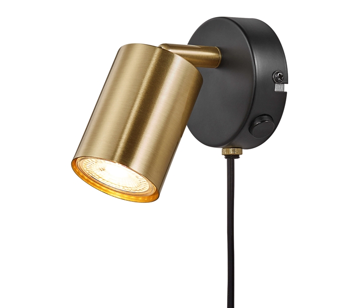 Explore wandlamp, messing