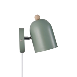 Gaston wandlamp, stoffig groen