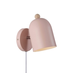 Gaston wandlamp, stoffig roze