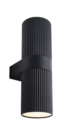 Kyklop Ripple Maxi buiten wandlamp, zwart