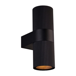 Kyklop Ripple buiten wandlamp, zwart