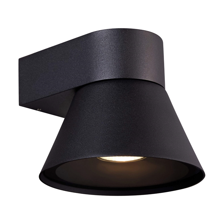Kyklop Cone buiten wandlamp, zwart