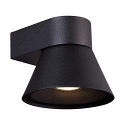 Kyklop Cone buiten wandlamp, zwart