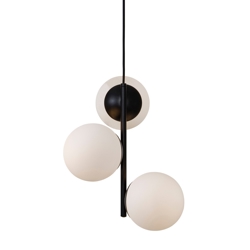 Lilly 3-spot hanglamp, zwart