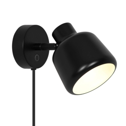 Louella wandlamp, zwart