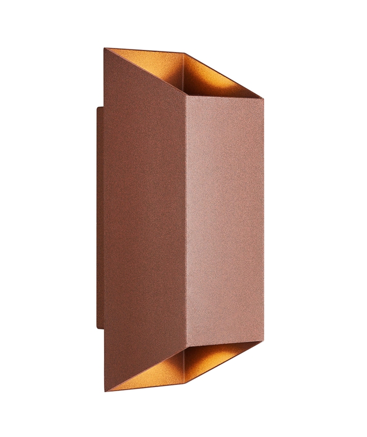 Nico Square 22 buiten wandlamp, roest