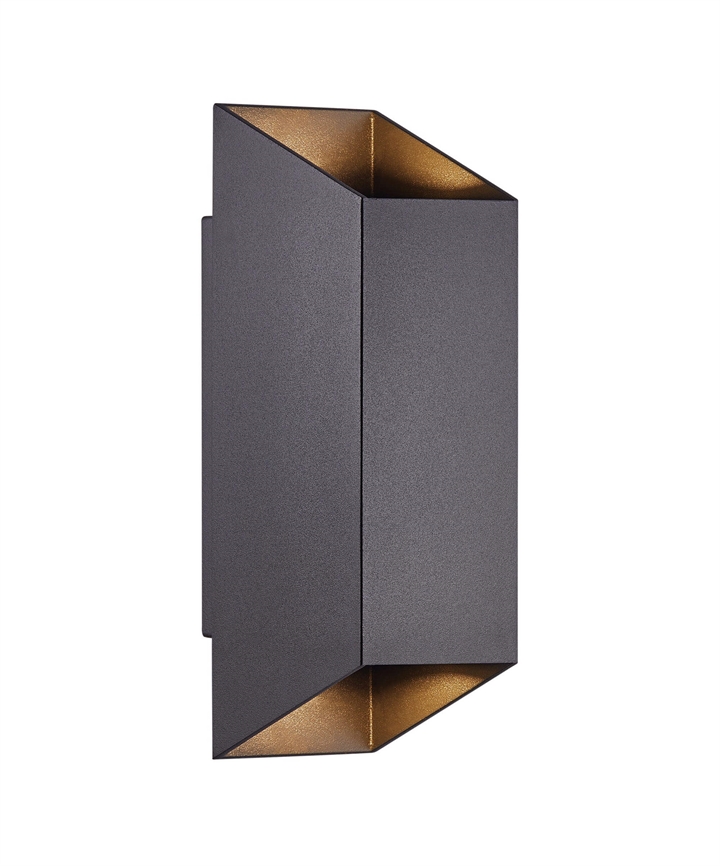 Nico Square 22 buiten wandlamp, zwart