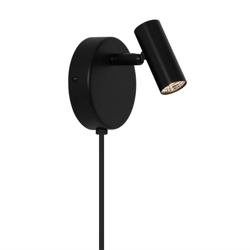 Omari Round wandlamp, zwart