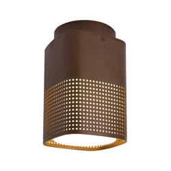 Sidara buitenplafondlamp, seaside metallic bruin