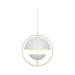 Tavia hanglamp, messing/wit
