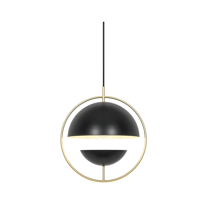 Tavia hanglamp, messing/zwart