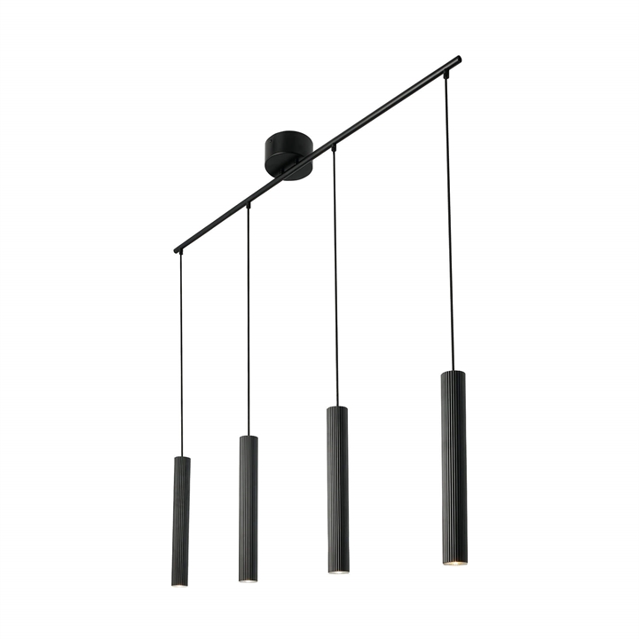Vico 4-Rail hanglamp, zwart