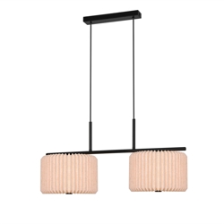 Vivienne Dual hanglamp, naturel/zwart