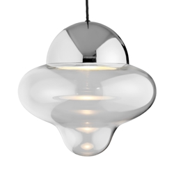 Nutty XL hanglamp, helder/chroom