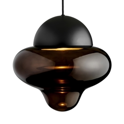 Nutty XL hanglamp, bruin/zwart