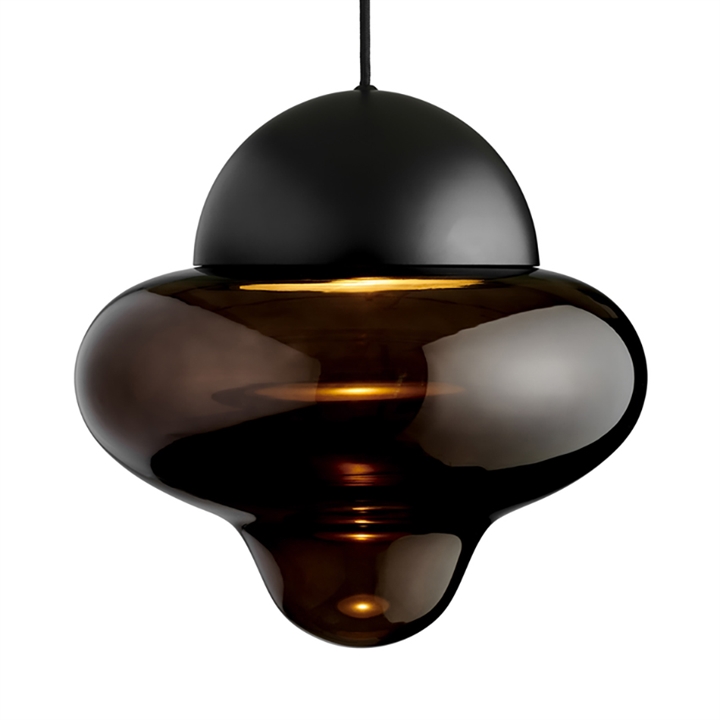 Nutty XL hanglamp, bruin/zwart