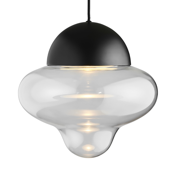 Nutty XL hanglamp, helder/zwart