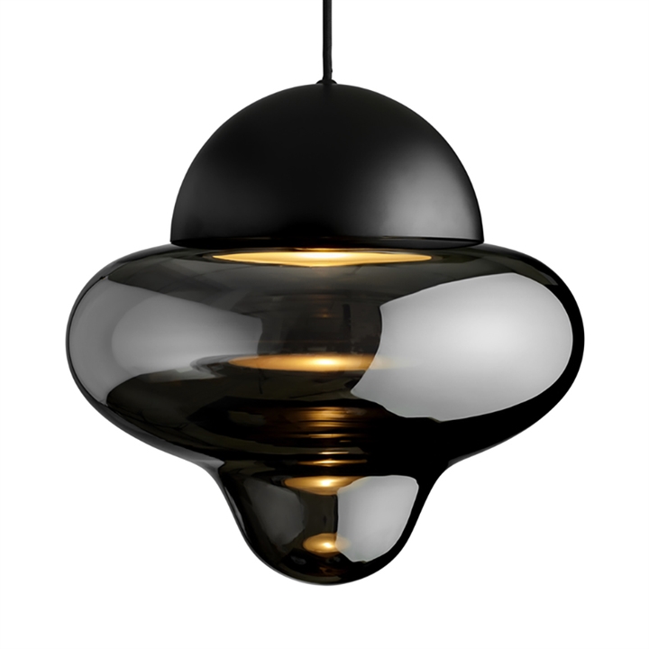 Nutty XL hanglamp, smoke/zwart