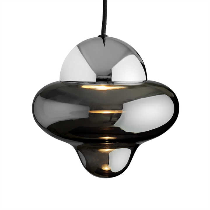 Nutty hanglamp, smoke/chroom