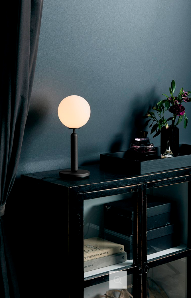 Miira tafellamp, grijs/opal