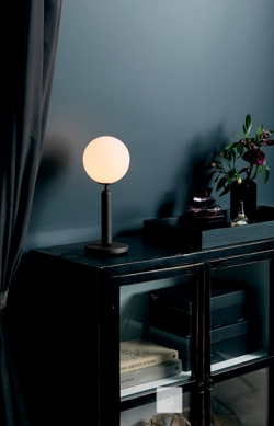 Miira tafellamp, grijs/opal