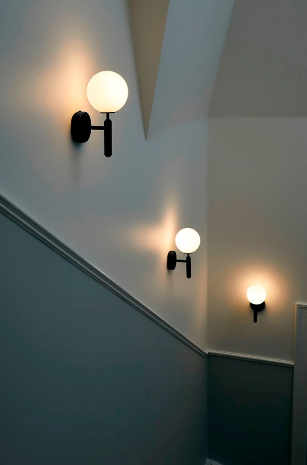 Miira wandlamp, grijs/opal