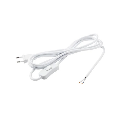 Cablekit, witte kabel m/schakelaar