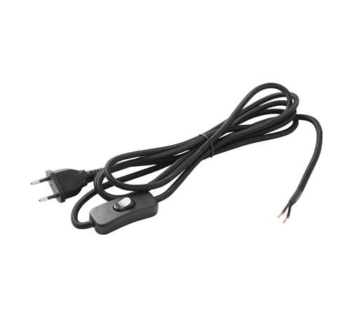 Cablekit, zwarte kabel m/schakelaar