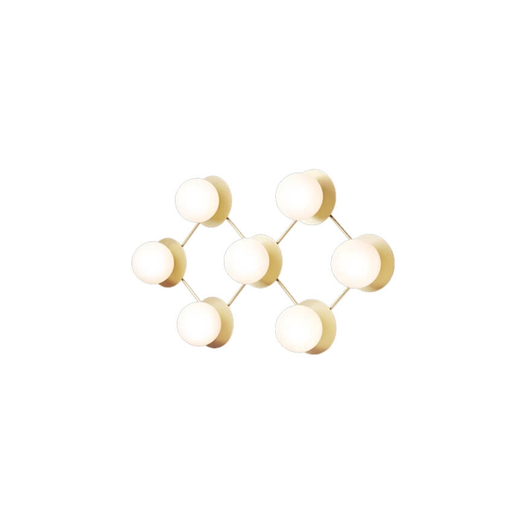 Liila 7 wandlamp / plafondlamp, nordic goud/opal