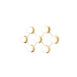 Liila 7 wandlamp / plafondlamp, nordic goud/opal