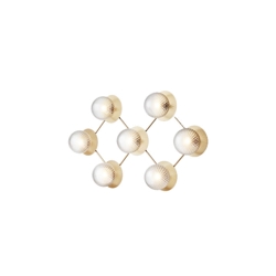 Liila 7 wandlamp / plafondlamp, nordic goud/helder