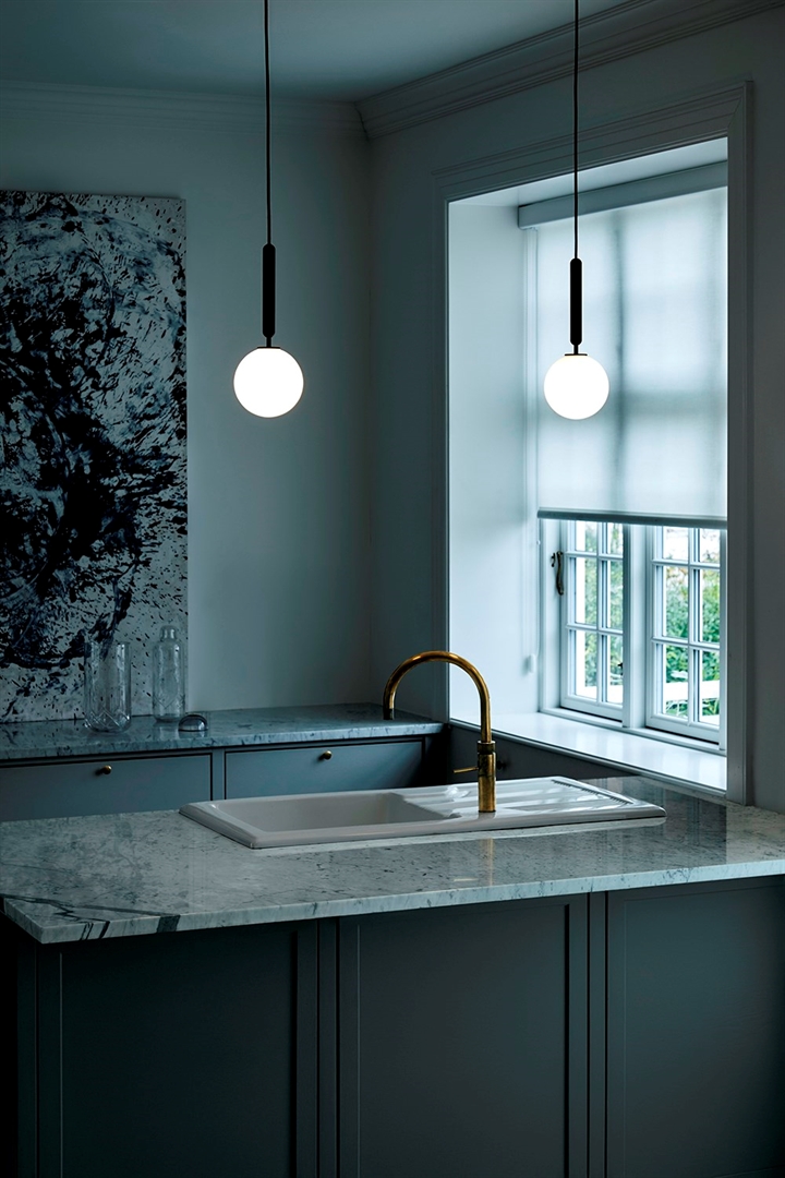 Miira 1 hanglamp, grijs/opaal