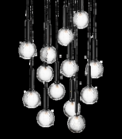 Miira 13 hanglamp, grijs/helder